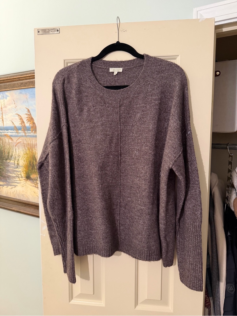 Cozy Crew Neck Sweater in Mauve